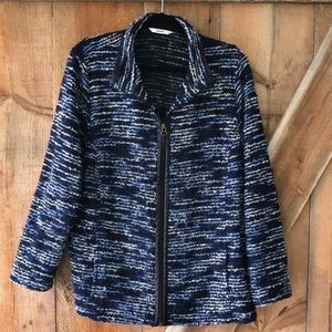 ALIA navy jacket with pockets plus size